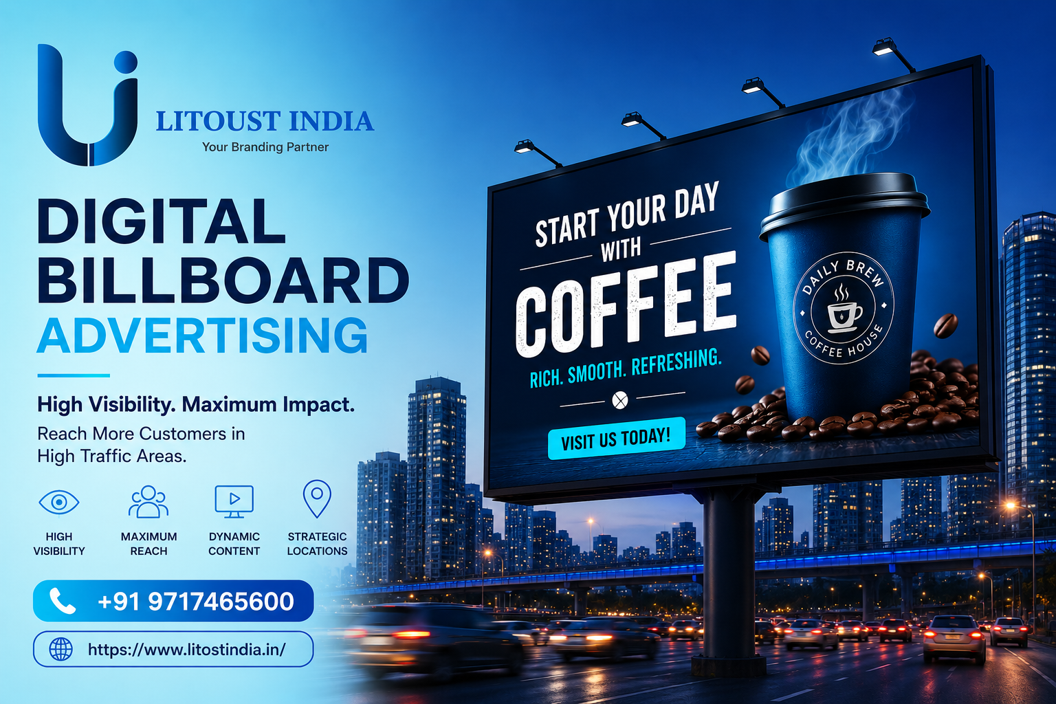 How Digital Billboard Advertising Helps Brands Reach More Customers in High Traffic Areas